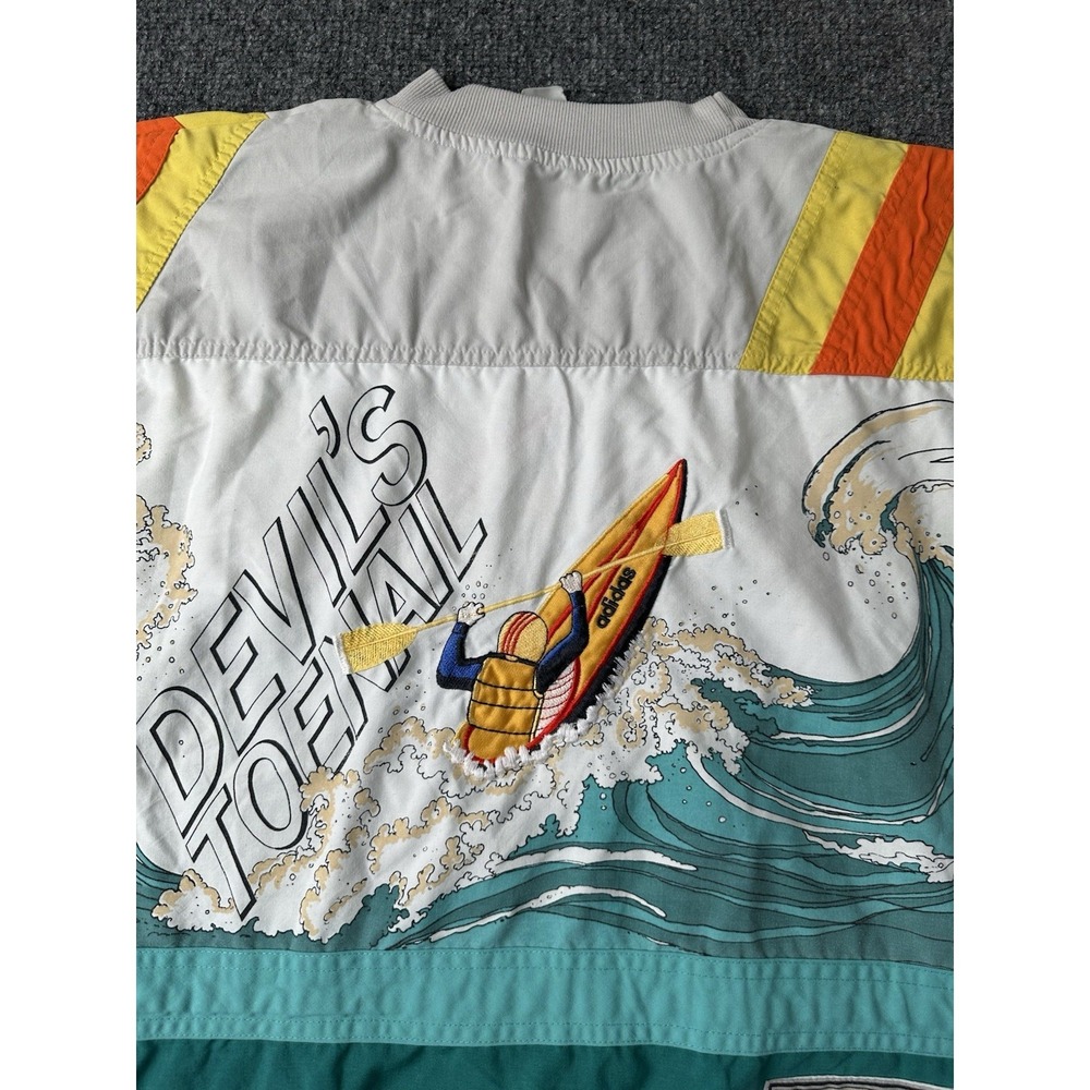 Mens Adidas Devils Toenails Amuza River Kayak Sweatshirt Teal, Size XL - Picture 4 of 12